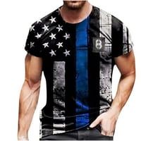 2. srpnja, domoljubne majice s printom američke zastave, majica s okruglim vratom, Plus veličina, majica kratkih