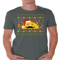 Nespretni stilovi, ružne božićne košulje za muškarce, božićna Taco majica