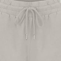 Rasprodaja ženske hlače Plus veličine jednobojne elastične elastične hlače u struku duge ravne hlače