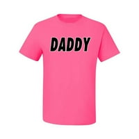 Divlji Bobbi, klasični tata tata, Dan očeva, Muška grafička majica, neonsko ružičasta, mala
