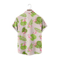 Flamingo Leaf jednostavnost Havaji košulje za plažu za dječake vrhovi od fine tkanine dječje majice ljetna dječja