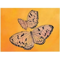 Zaštitni znak likovna umjetnost Dva leptira Rickey Lewis, 14x19