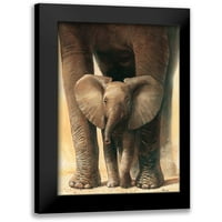 Uokvirena suvremena muzejska umjetnička gravura Renee Black pod nazivomLjubav slona u Mumbaiju