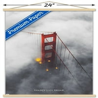Zidni poster San Francisco - most za maglu u drvenom magnetskom okviru, 22.37534
