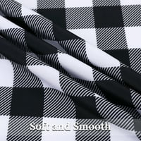 Lunsy paneli Buffalo Plaid zavjese Poliester prozori prozori Gingham Light Light Filtring Prozori s GromMet -om,