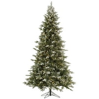 Umjetno božićno drvce od Balzamične smreke, matirano 4,5 inča visoko, toplo bijelo LED svjetlo, mumbo-mumbo