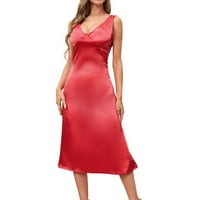 Elegantne haljine za žene od crvenog poliestera, Nova opremljena čista svilena haljina s otvorenim leđima, banketni