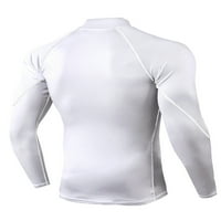 Muška kompresijska majica s dugim rukavima, Sportski osnovni sloj za vježbanje, pripijeni vrhovi