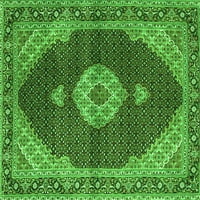 Tradicionalni tepisi u zelenoj boji, kvadrat 4 inča