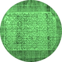 Okrugli perzijski smaragdno zeleni boemski unutarnji tepisi tvrtke, promjera 8 inča