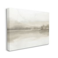 _ Odraz maglovitog krajolika uz jezero Moderni apstraktni dizajn zidna umjetnost na platnu, 30, dizajn Anne Baillie