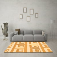 Moderni tepisi u jednobojnoj narančastoj boji, kvadrat 3'