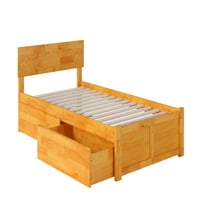 Krevet na platformi s ravnim panelom za noge i izvlačenjem ladica u više boja, više veličina