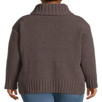 Terra & Sky Women Plus veličine Chenille Turtleneck džempera