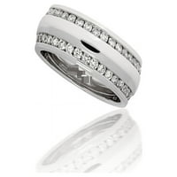 1,50CT prirodni okrugli dijamantni dvostruki red vječni prsten 14K bijelo zlato