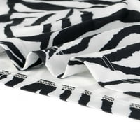 Ženska životinjska zebra otisak v vrat dolman rukav labavi bluza