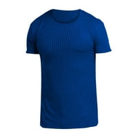 HHEI_K POLO majice za muškarce Ljetni sportski fitness Leisure Vertikalni bar Okrugli vrat majica kratkih rukava