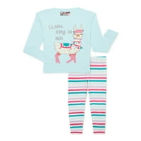 Major Cuddles Girls Top Dugi rukavi i hlače set za spavanje pidžame, 2-komad, veličine 4-12