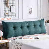 Savršeno za pojedinačni krevet - trokutasti jastuk za čitanje jastuka Pojačao uzglavlje Položanje Podrška klinasti