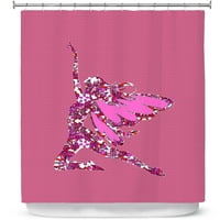 Zavjese za tuširanje 70 73 iz Dianoche dizajna Susie Kunzelman - Fairy Come Fly Pink
