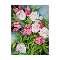 Zaštitni znak likovna umjetnost 'Svjetlo ružičasta i tamna tulipana' Umjetnost Joanne Porter