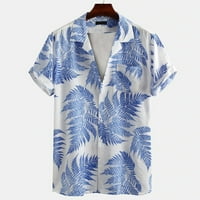 Košulje za muškarce u havajskom stilu labavog kroja tropskog printa kratkih rukava ležerna modna košulja s ovratnikom