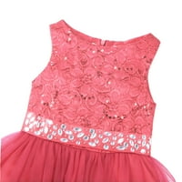 _ / čipkasta haljina sa šljokicama za djevojčice, vjenčanica s cvjetnim uzorkom za djeveruše, 2-koralj 16