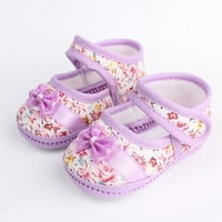 Cipele za djevojčice, cipele za dječji krevetić s cvjetnim lukom s mekim potplatom, neklizajuće dječje cipele,