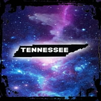 Galaxy Inspirational Wall Art Tennessee State Home rodni grad Sjedinjene Države Južni metalni zidni dekor Smiješan