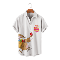 Uskršnji crtić Havajska košulja MUŠKARCI Ljetni dječaci 3D košulje za djecu odmor kratki rukavi plaža vrhovi majice