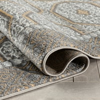 Dobro tkani Marokanski tepih od 3,92 '5,25', eklektičan Geometrijski uzorak, Mekana glamurozna hrpa, strog dizajn