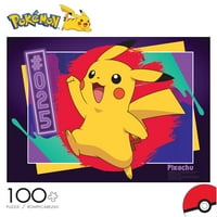 100 komada Pokemon Puzzle Pikachu Neon Lights