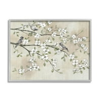 Slikanje grana tradicionalne bijele trešnje ptice u cvatu 11, dizajn