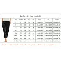 White Linen Pants for Women Tightness Trousers Pocket Casual Plus Size Pants