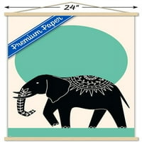Plakat s tintom slon u drvenom magnetskom okviru, 22.37534