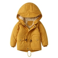 shpwfbe Dječje djevojke zima zgusni kaput od solidne jakne s kapuljačom malu djecu od gusta toplina nadmašuju