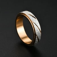 Meidiya Anksiozni prsten za žene muškarci Spinner Ring od nehrđajućeg čelika Rainbow Rose Gold Silver Glitter