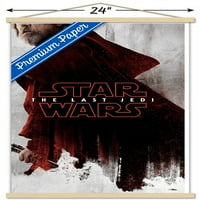 Zidni poster Ratovi zvijezda: Posljednji Jedi - Crveni otvor u drvenom magnetskom okviru, 22.37534
