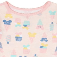 Pidžama Set majica kratkih rukava i hlača za djevojčice Minnie Mouse 4 komada veličine 9m-24m