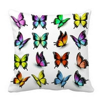 Jastučnica sa šarenim leptirima, jastučnica za jastuke, zaštitni jastuk s dvije strane za kauč na razvlačenje