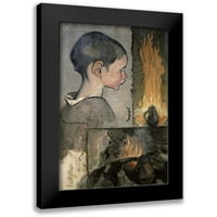 Upitnik, Louis Black uokvirena suvremena muzejska umjetnička gravura pod nazivom profil djeteta