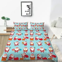 Prekrivač set set crtića sretna božićna djeca modni pokrivač za posteljinu, kalifornijski kralj