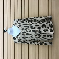 Džemper s dekolteom u obliku slova U s dugim rukavima od geparda