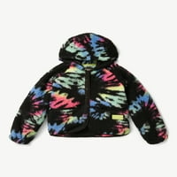 Justice Girls Full Zip Fau Sherpa jakna s kapuljačom, veličine XS-XLP
