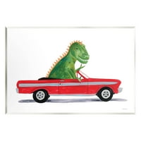 Dinosaur Monster Sports Car Fairy Tales & Fantasy Graphic Art Umjetnička umjetnost Umjetnička umjetnost umjetnost