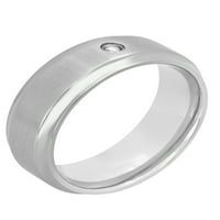 Muški Titanium Diamond Accent Wedding Band - Mens Ring