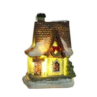 Namještaj u minijaturnoj LED kućici Kreativni darovi kuća od smole ukrašava božićne ukrase i Set visećih ukrasa