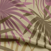 Oneoone Rayon bež tkanina Tropska zanatskih projekata palminog lišća dekor tkanina tiskana u dvorištu široko