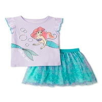 Majica i suknja za djevojčice-miševe Mala sirena, set odjeće od 2 komada, veličine 12 m - 5 tona