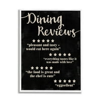 Recenzije restorana u ponudi kuhinja s pet zvjezdica crni dizajn sa smiješnim riječima grafika u bijelom okviru